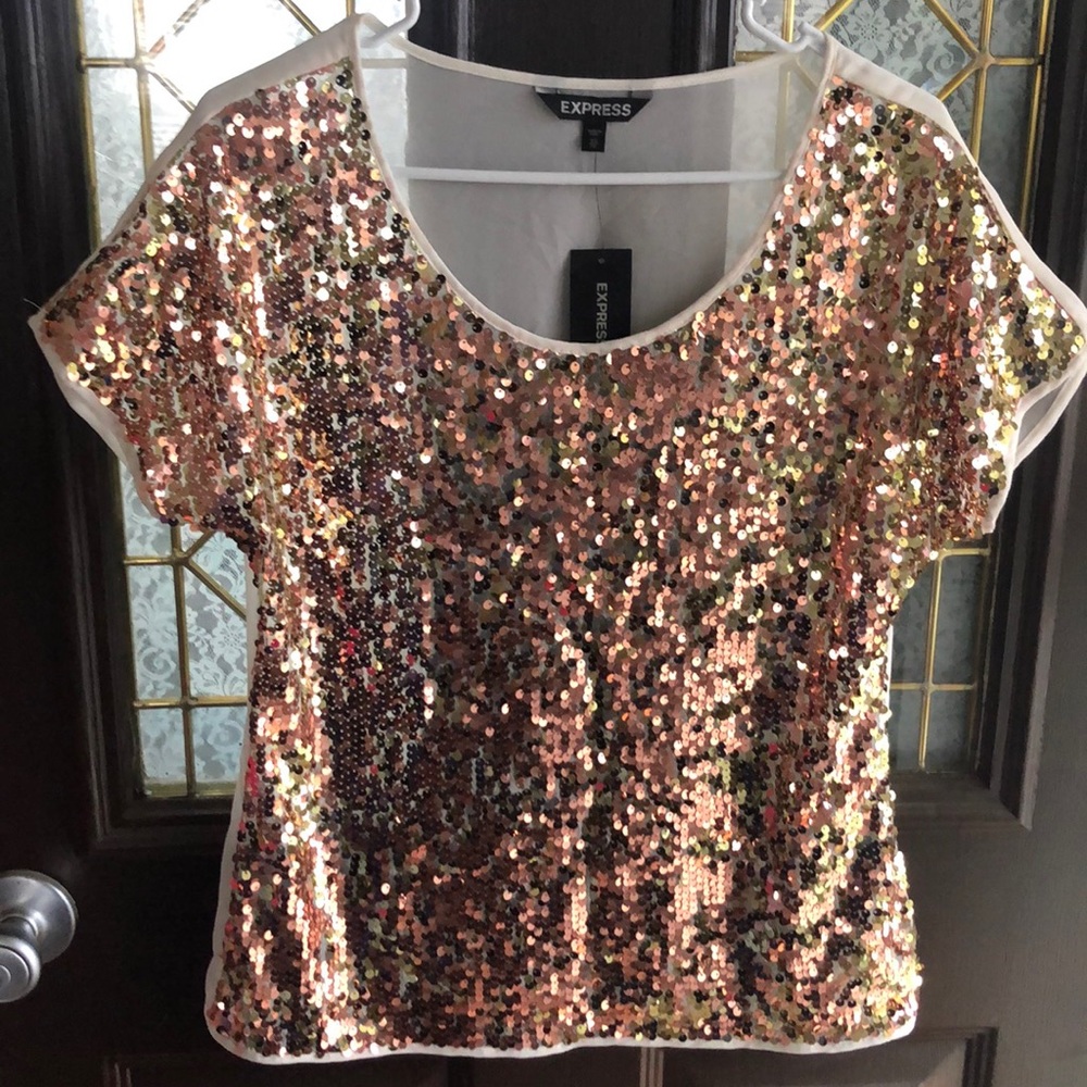 Dressy sequin top